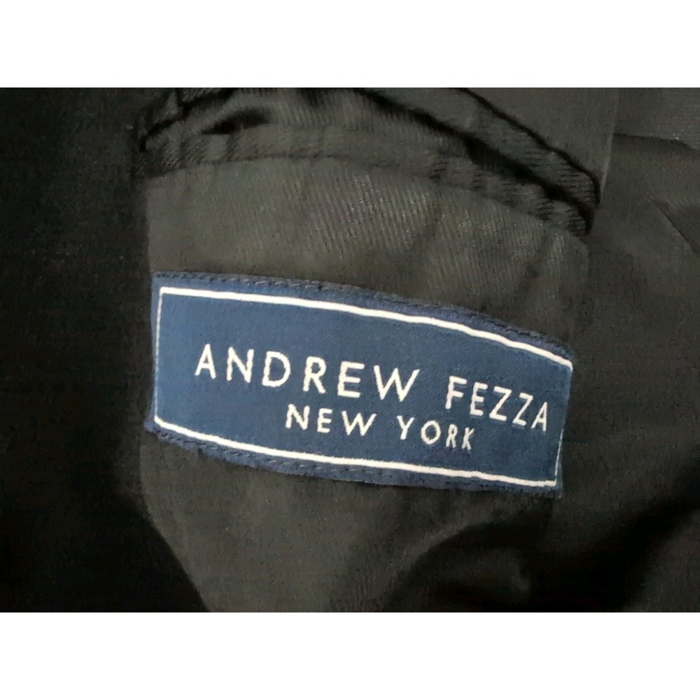 Andrew‎ Fezza Mens 100% Italian Cashmere Black Blazer Jacket 44R Sports Coat - Picture 6 of 9